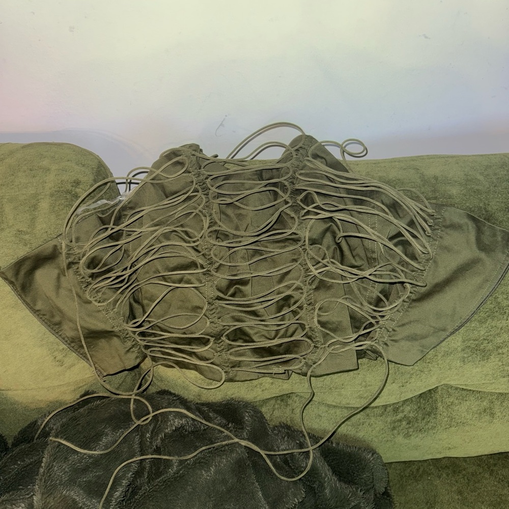 Olive Green Strappy Top